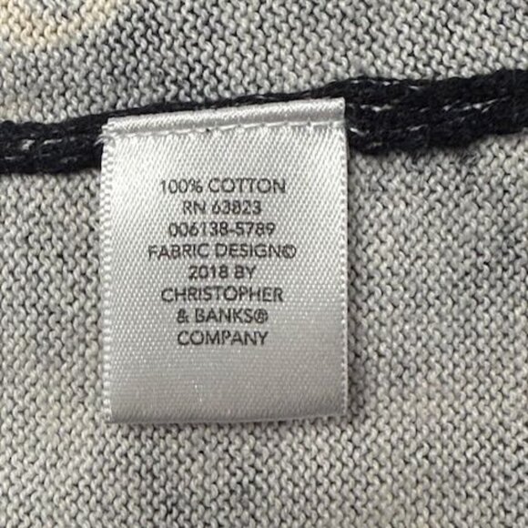 CJ Banks women's 1X black long sleeve cardigan with berries. - Picture 5 of 6